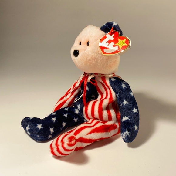 Spangle Bear TY Beanie Baby - Picture 5 of 6